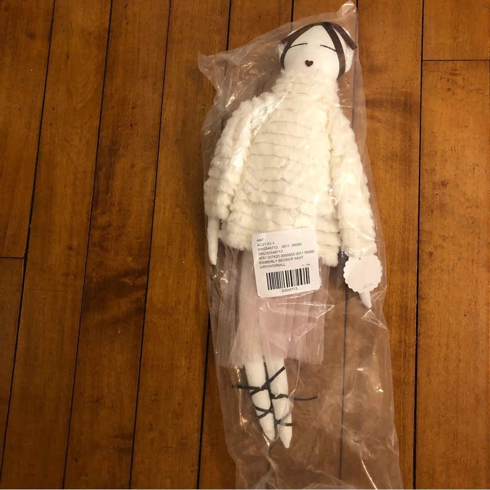 Anthropologie Doll Toy Ivory Dress unique whimsical New in Original Package - Picture 9 of 11